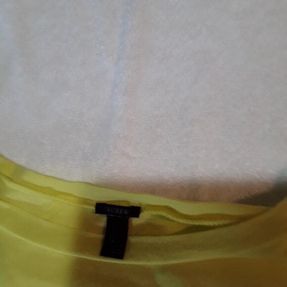 J Crew teeshirt -  bright yellow, tie waist - beautiful and fun - Picture 5 of 9